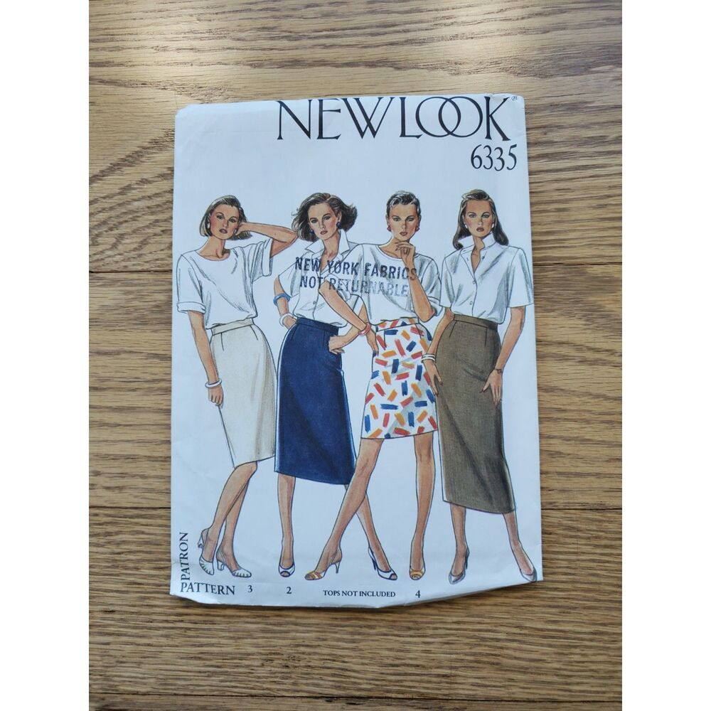 Newlook 6335 Sewing Pattern Size 8 to 18 Pencil Skirts Variety of Lengths New